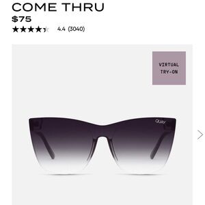 Brand New QUAY Come Thru Women’s Sunglasses